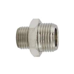 Riegler 115674.Double threaded nipple »value line«, G 3/8, G 1/2, AF 24,