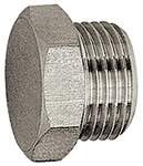 Riegler 111665.Locking screw, Exterior hexagonal, G 3/4, AF 30, Stainless steel