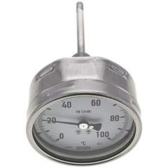 Wika TW 100100100 ES Bimetallthermometer, waagerecht D100/0 bis +100°C/100mm