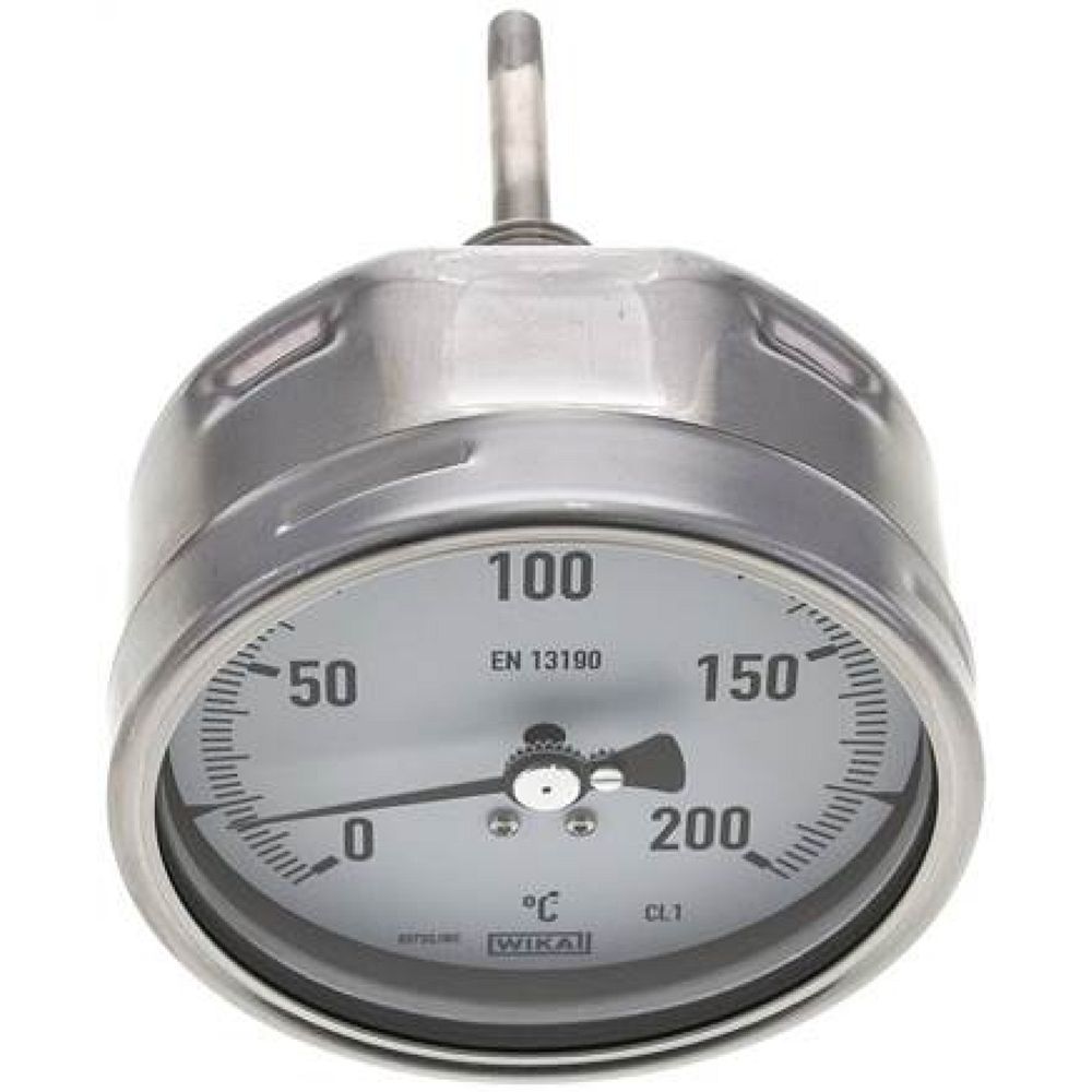 Wika TW 20010063 ES Bimetallthermometer, waagerecht D100/0 bis +200°C/63mm