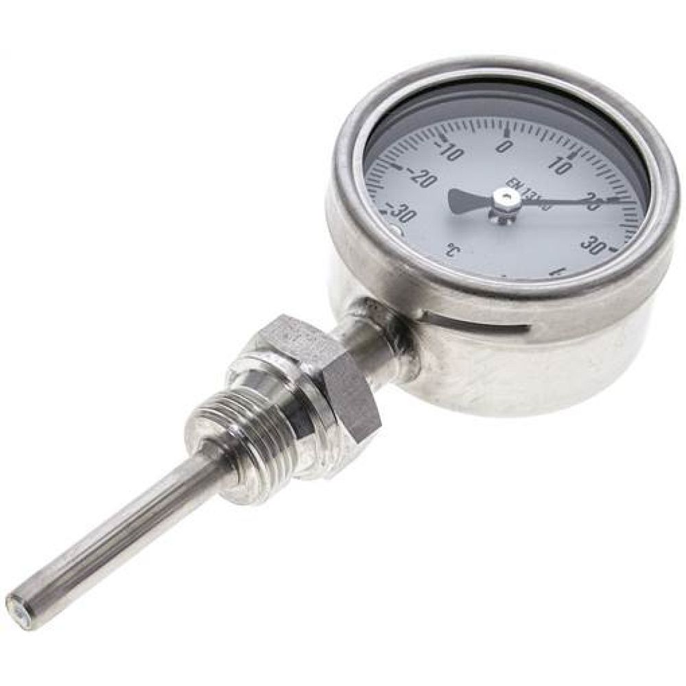 Wika TS 356363 ES Bimetallthermometer, senkrecht D63/-30 bis +50°C/63mm