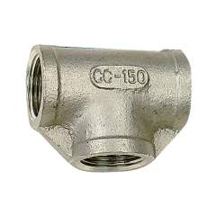 Riegler 112690. T-Verteiler, 3 x innen, Rp 1/8, Edelstahl 1.4408