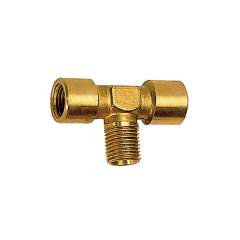 Riegler 112726.T-piece, interior/exterior/interior, G/R 1/8, AF 10, Bright brass