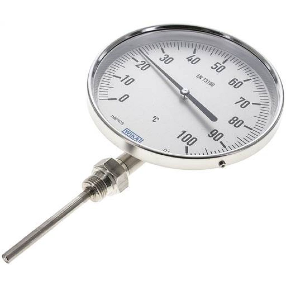 Wika TS 100160100 Bimetallthermometer, senkrecht D160/0 bis +100°C/100mm