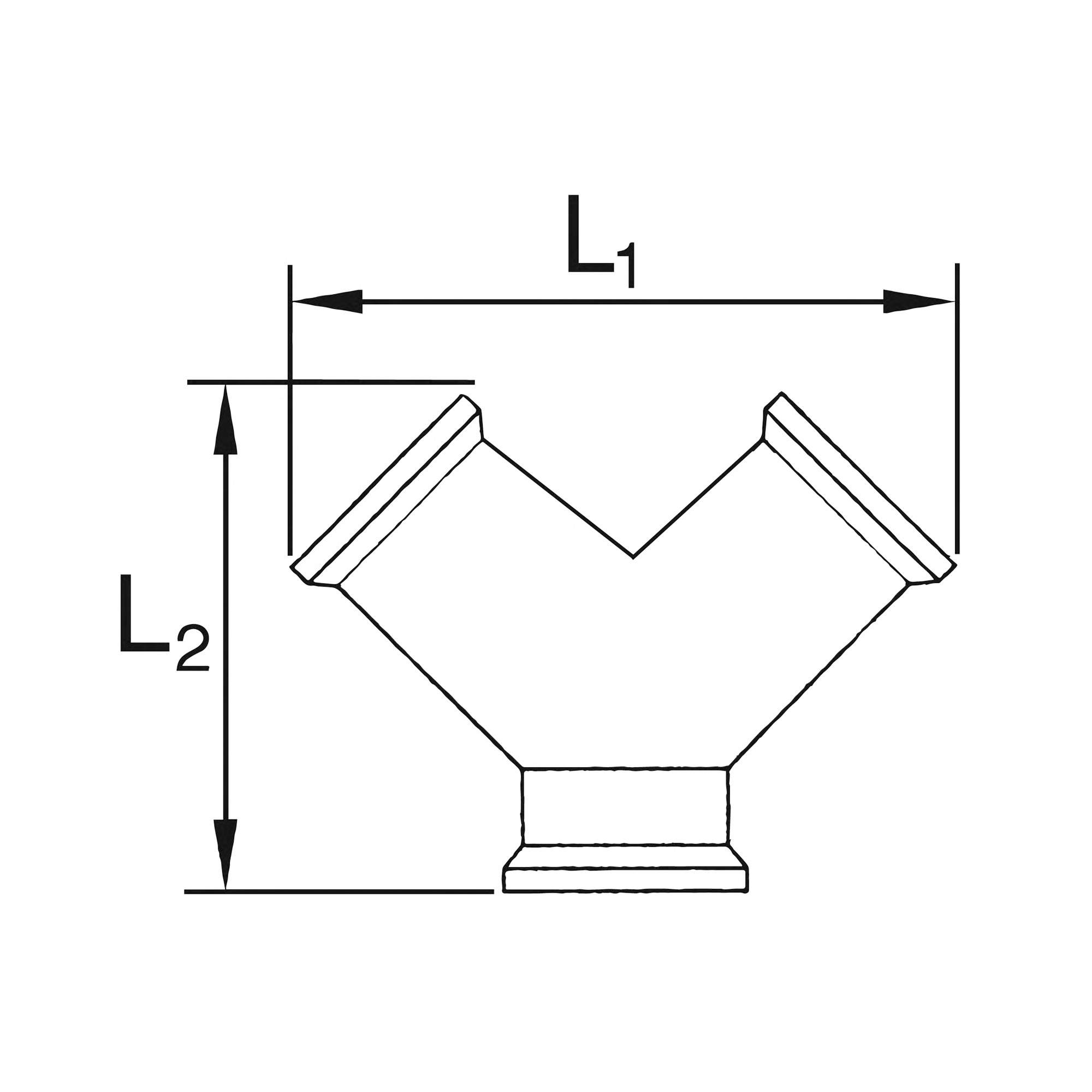 Verteiler, 2fach, R 1/8 AG, Abgänge 2 x G 1/8 IG, Messing vern. - Riegler 112596
