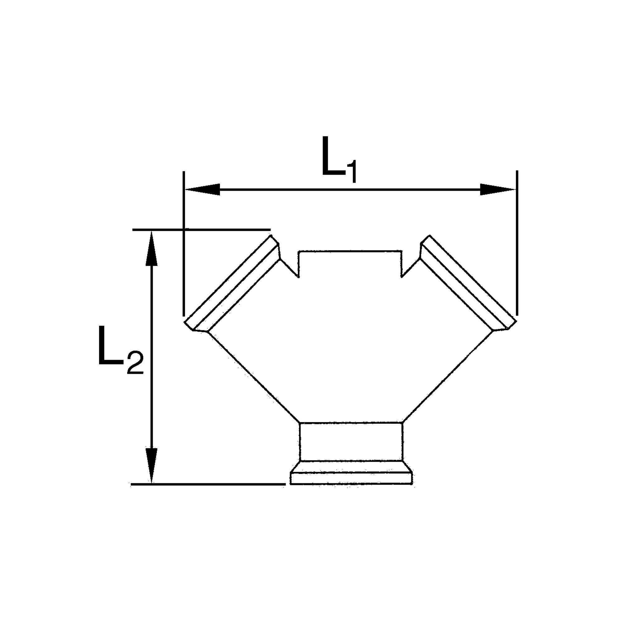 Distributor, 2-fold, G 1/2 i., 2 x G 1/2 IT, Bright brass - Riegler 112605