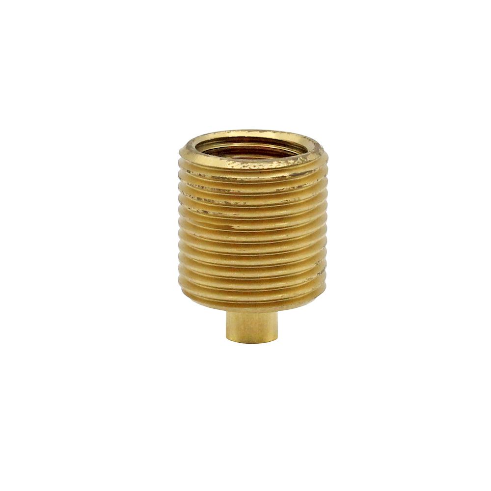 Riegler 102623.Pressure gauge connection nipple, brass, G 3/8 ET, G 1/4 IT