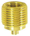 Riegler 102622.Pressure gauge connection nipple, brass, G 1/4 ET, G 1/8 IT