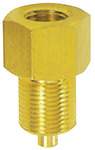 Riegler 102626.Pressure gauge connection nipple brass, G 1/8 bushing, G 1/2 taps