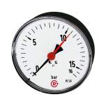 Riegler 102015.Standard pressure gauge, rear centric, G 1/4, 0 - 25 bar, Ø 100