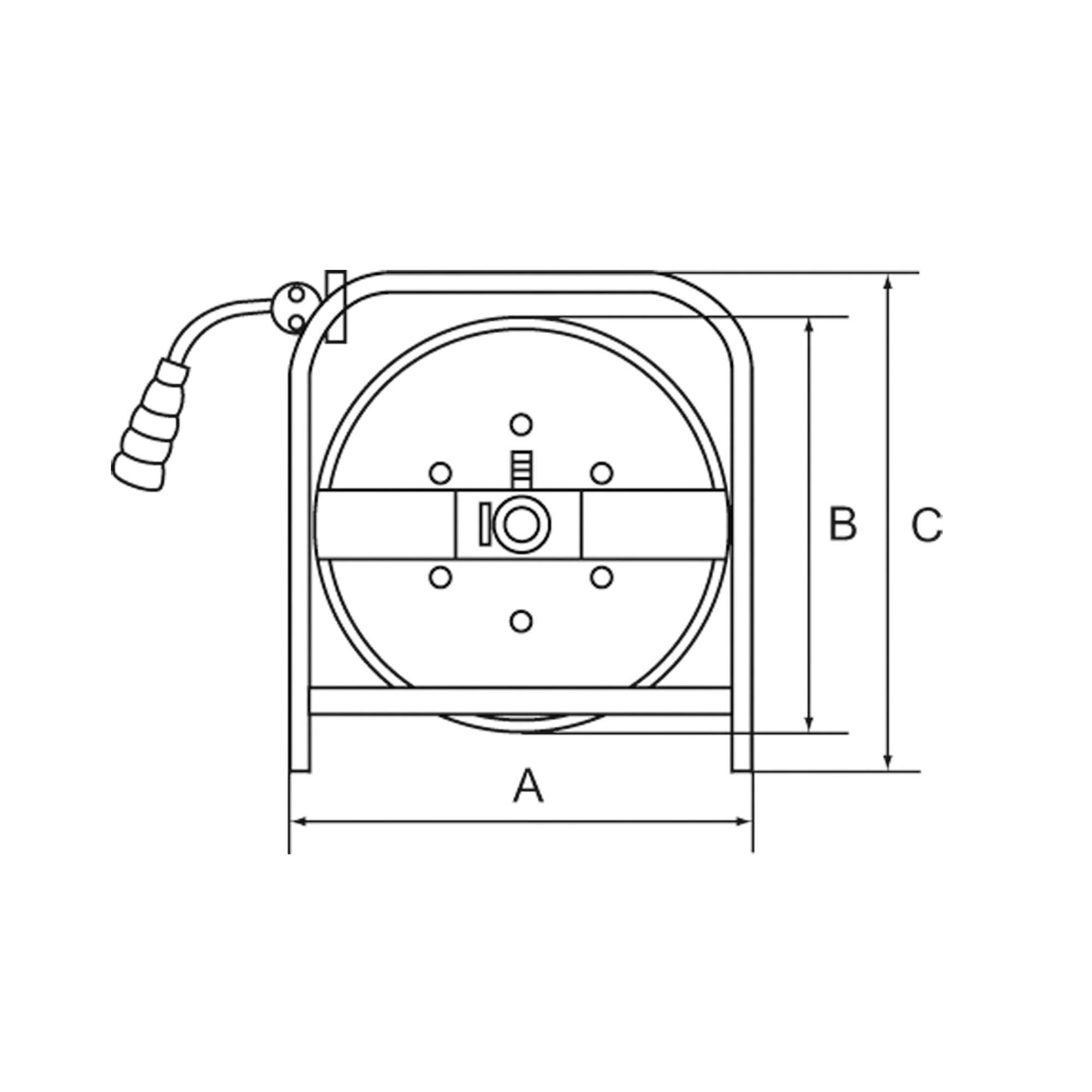 Hose reel, Mobile use, PU hose ø 12x8, G 3/8 - Riegler 113977