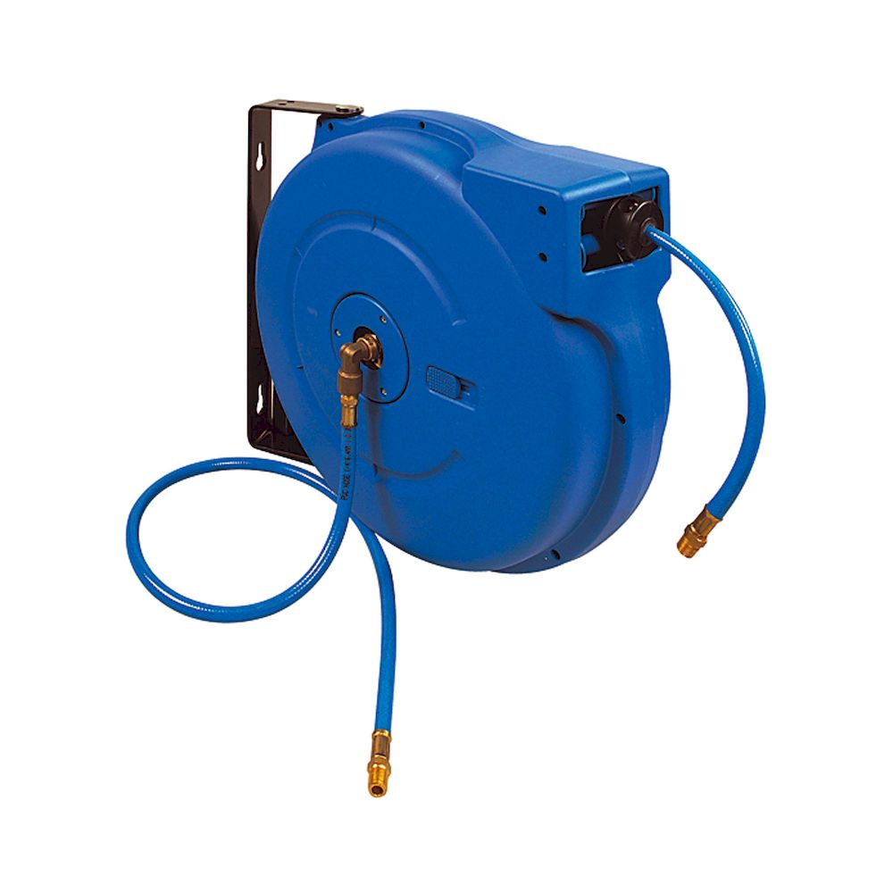Riegler 113969. Schlauchaufroller, Druckluft/Wasser, PVC-Schl. ø12x6, R 1/4, 15 m