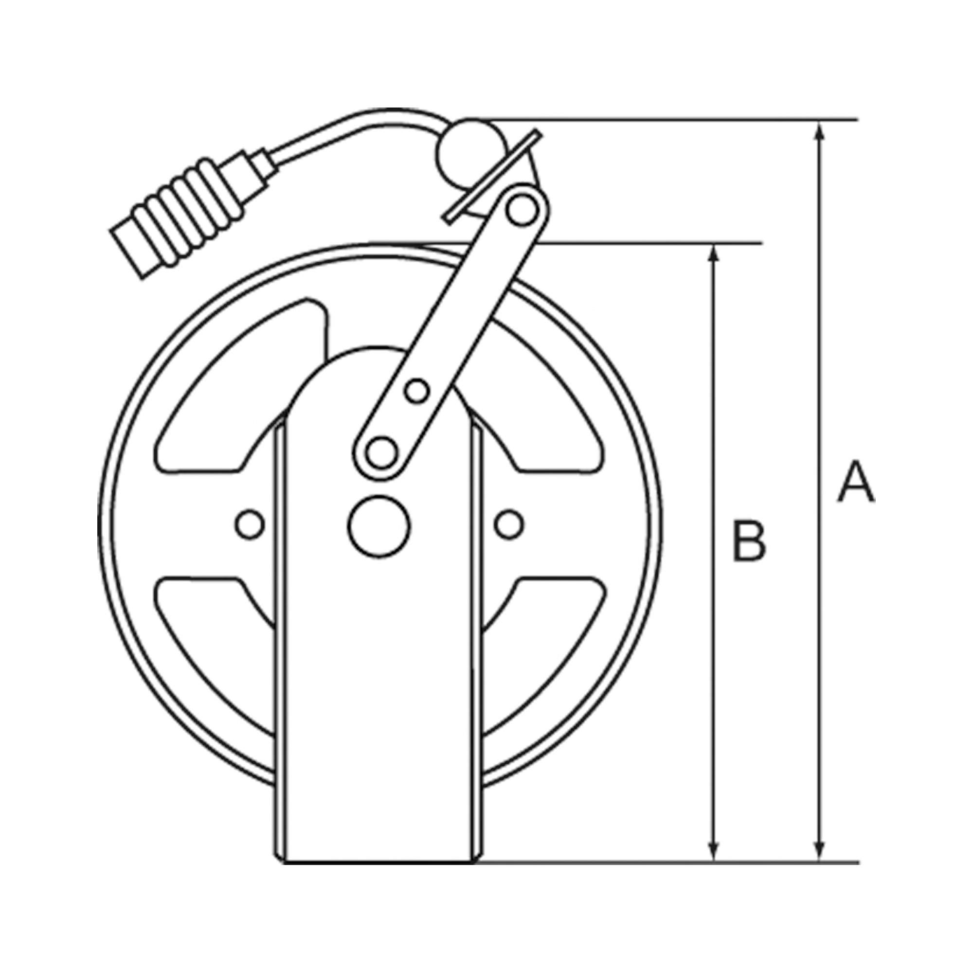 Hose reel for compressed air / water, PU hose ø 12x8, 15 m - Riegler 113972