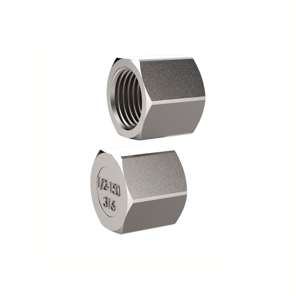 Riegler 111872.Closing cap, Hexagonal, G 1/8, AF 13, Stainless steel 1.4408