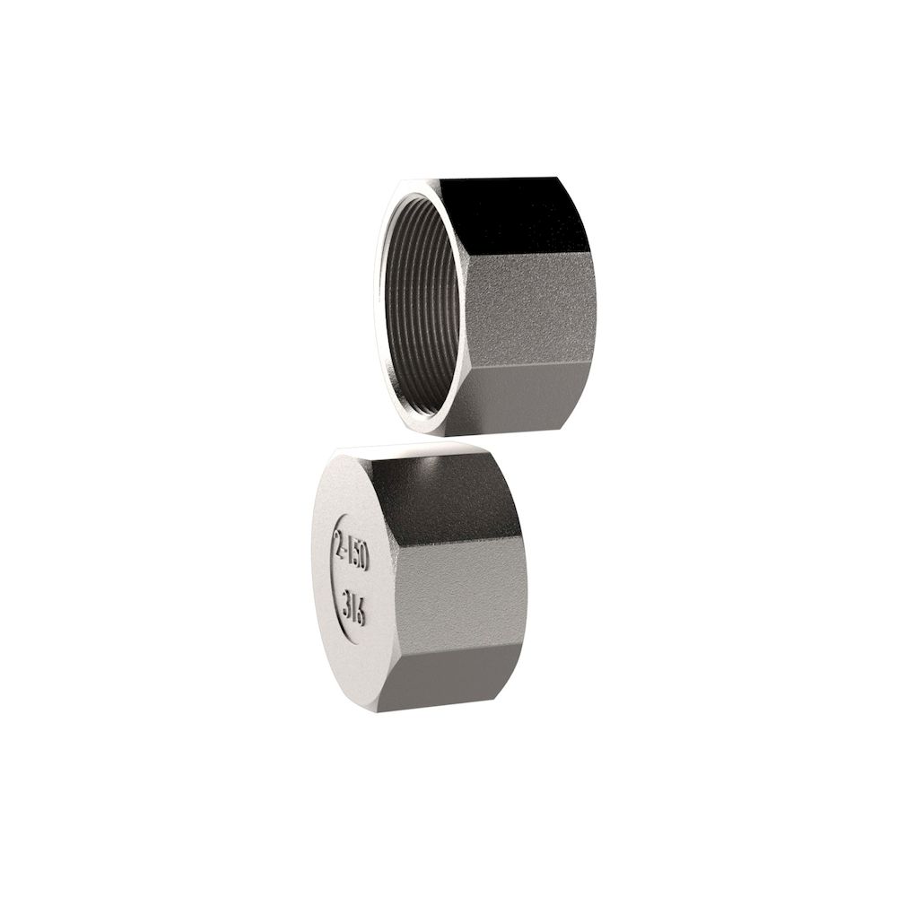 Riegler 111876.Closing cap, Octagonal, G 3/4, AF 32, Stainless steel 1.4408