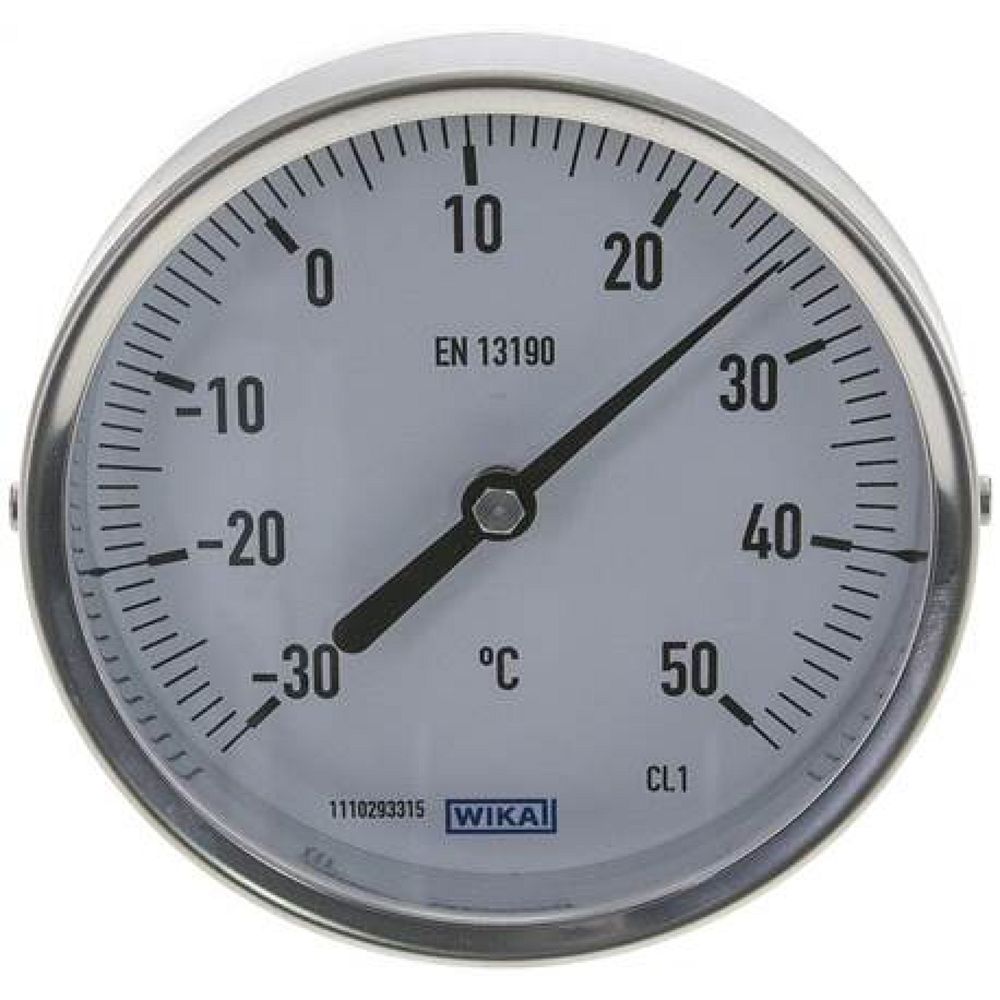 Wika TW 3510063 Bimetallthermometer, waagerecht D100/-30 bis +50°C/63mm