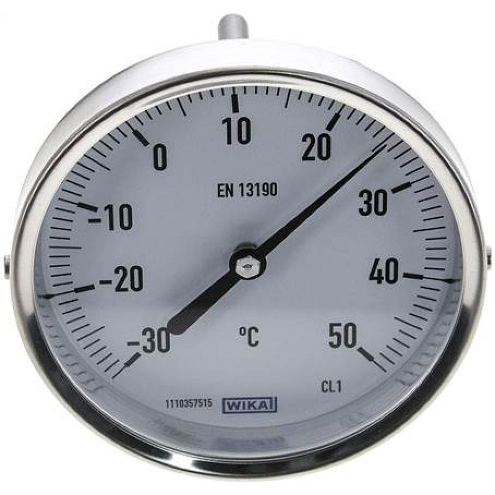 Wika TW 35100100 Bimetallthermometer, waagerecht D100/-30 bis +50°C/100mm