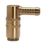 Riegler 107913.Tempered coupling DN 6, Taps 9 mm, Blocking valve, Sleeve 90°