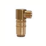 Riegler 107928.Tempered coupling DN 6, Exterior thread, Brass, G 1/4 90°