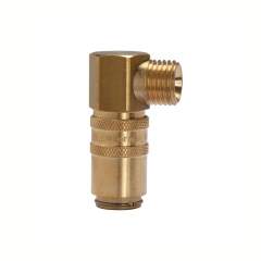 Riegler 107928.Tempered coupling DN 6, Exterior thread, Brass, G 1/4 90°