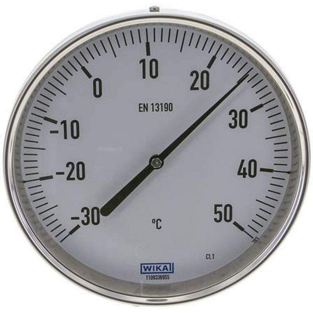 Wika TW 35160100 Bimetallthermometer, waagerecht D160/-30 bis +50°C/100mm