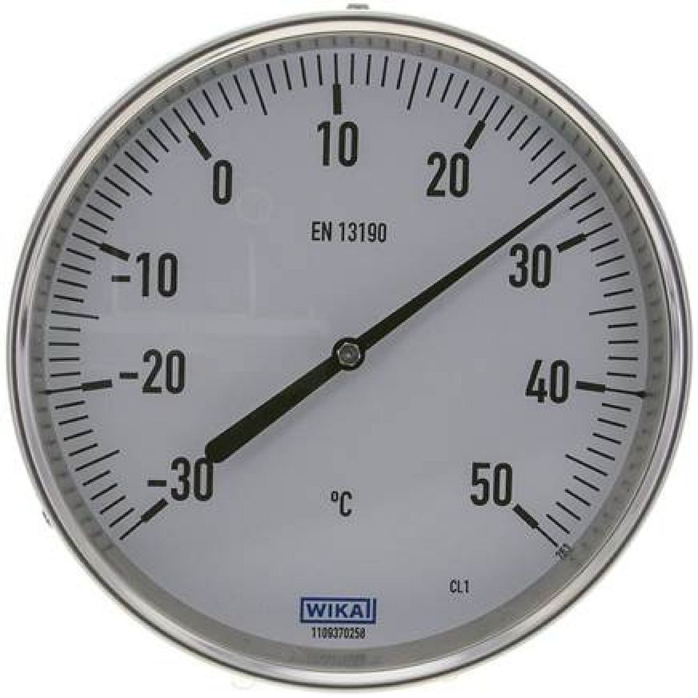 Wika TW 3516063 Bimetallthermometer, waagerecht D160/-30 bis +50°C/63mm