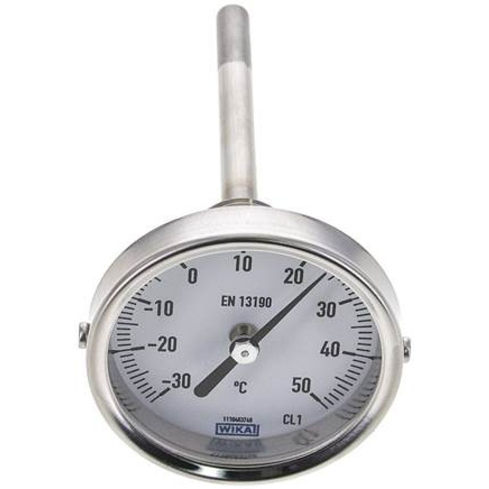 Wika TW 3563100 Bimetallthermometer, waagerecht D63/-30 bis +50°C/100mm