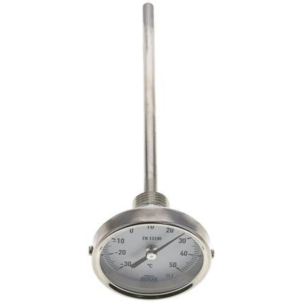 Wika TW 3563200 Bimetallthermometer, waagerecht D63/-30 bis +50°C/200mm