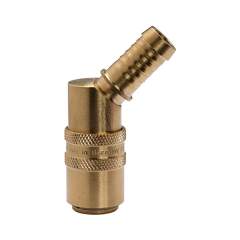 Riegler 107954.Tempered coupling DN 9, Taps 13 mm, Blocking valve, Sleeve 45°