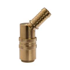 Riegler 107957.Tempered coupling DN 9, Taps 13 mm, Brass, Hose sleeve 45°