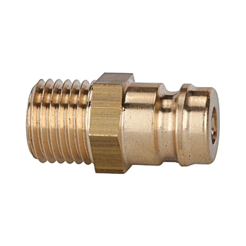 Riegler 107982.Tempered plug-in nipple DN 9, with blocking valve, ET, M16x1.5