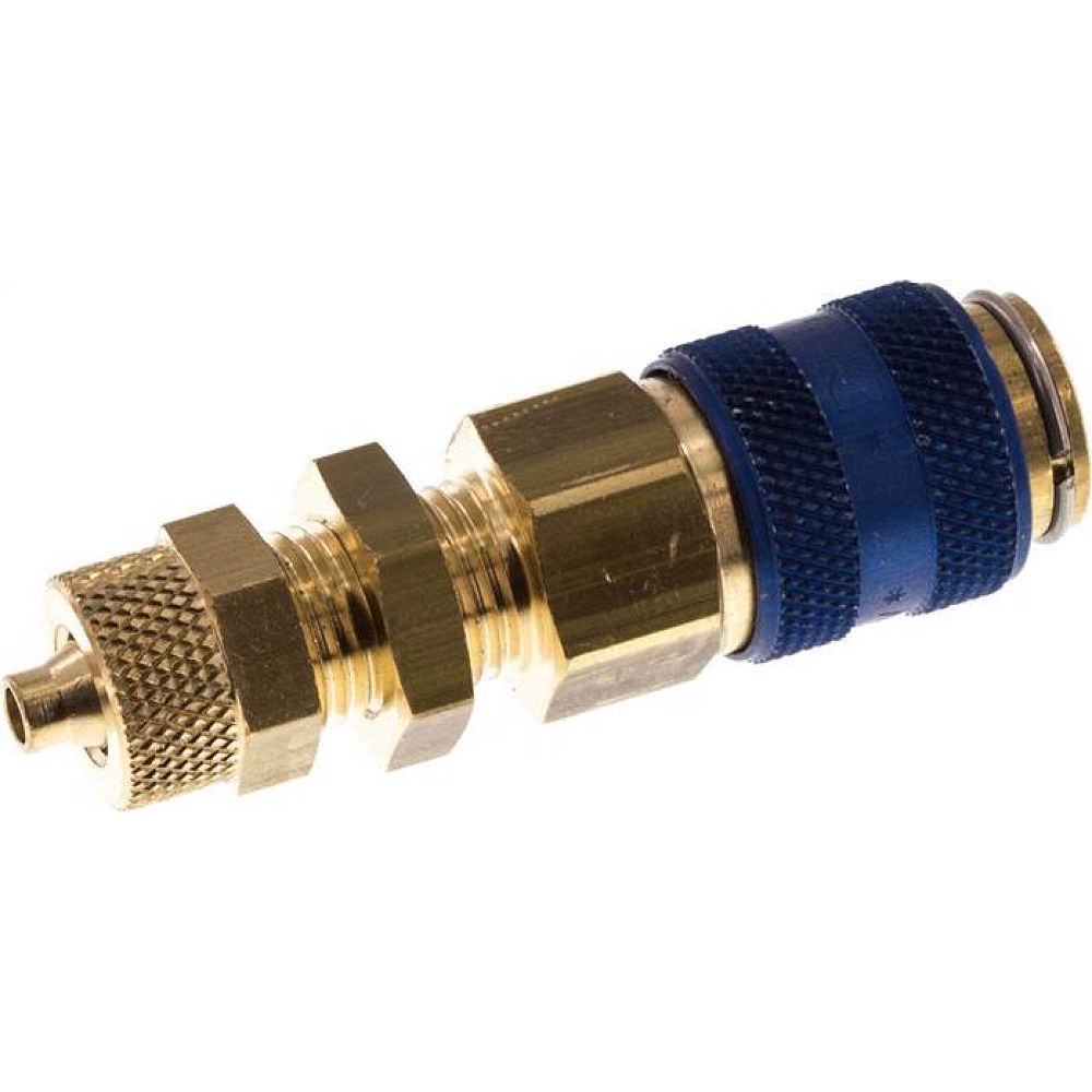 Schott-Kupplungsdose (NW5) 6x4mm Schlauch, Messing