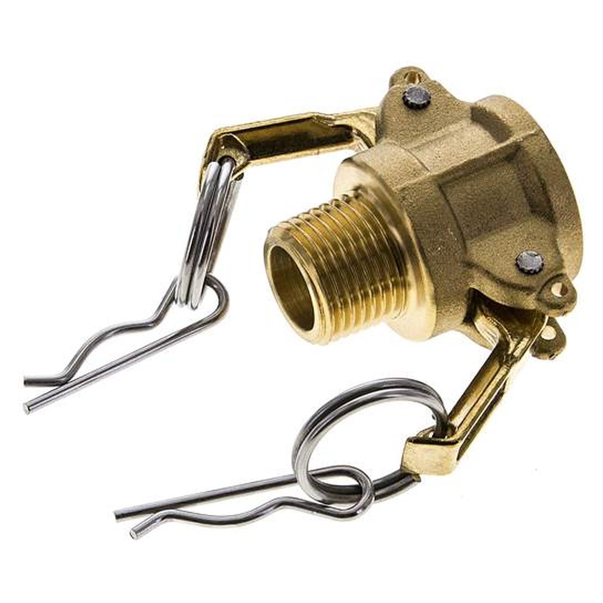Cam lock coupling type B, thread R 1/2", brass, DN 15 mm, plug diameter 24.3 mm, PN 11 bar