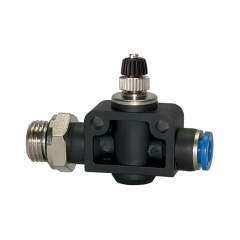 Riegler 135816.Throttle check valve »Blue Series«, Straight, G 1/4 o.