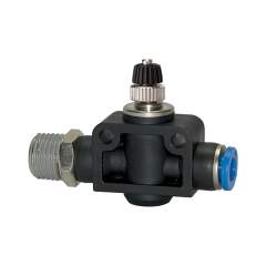 Riegler 135833.Throttle check valve »Blue Series«, Straight, R 1/2 o.