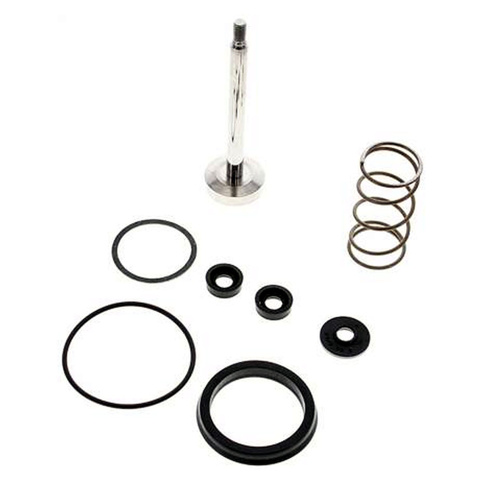 Repair kit for a pneumatically actuated angle seat valve, brass