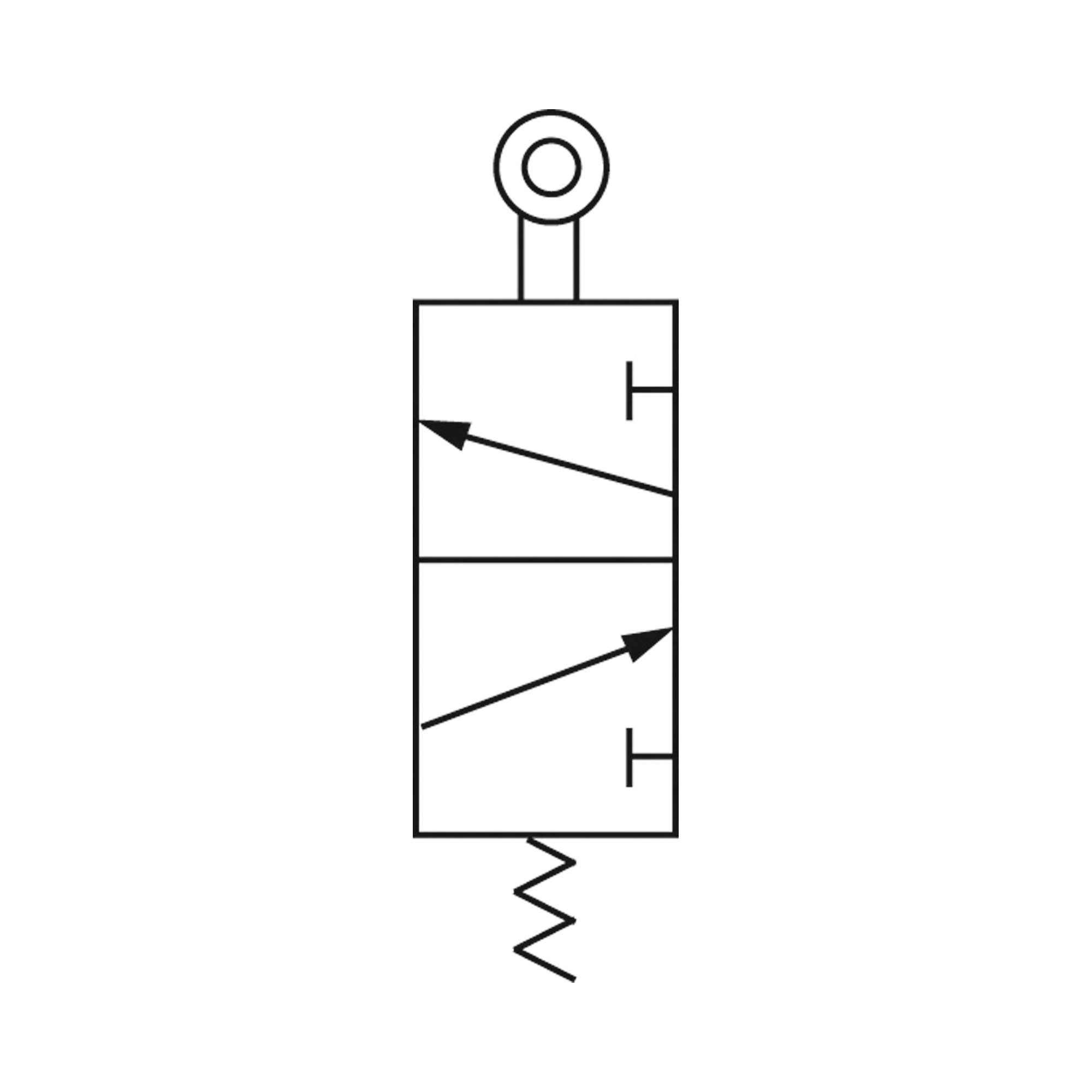 3/2-Wegeventil, mechanisch betätigt, »M3«, Rollenhebel, NC, G 1/4 - Riegler 115957