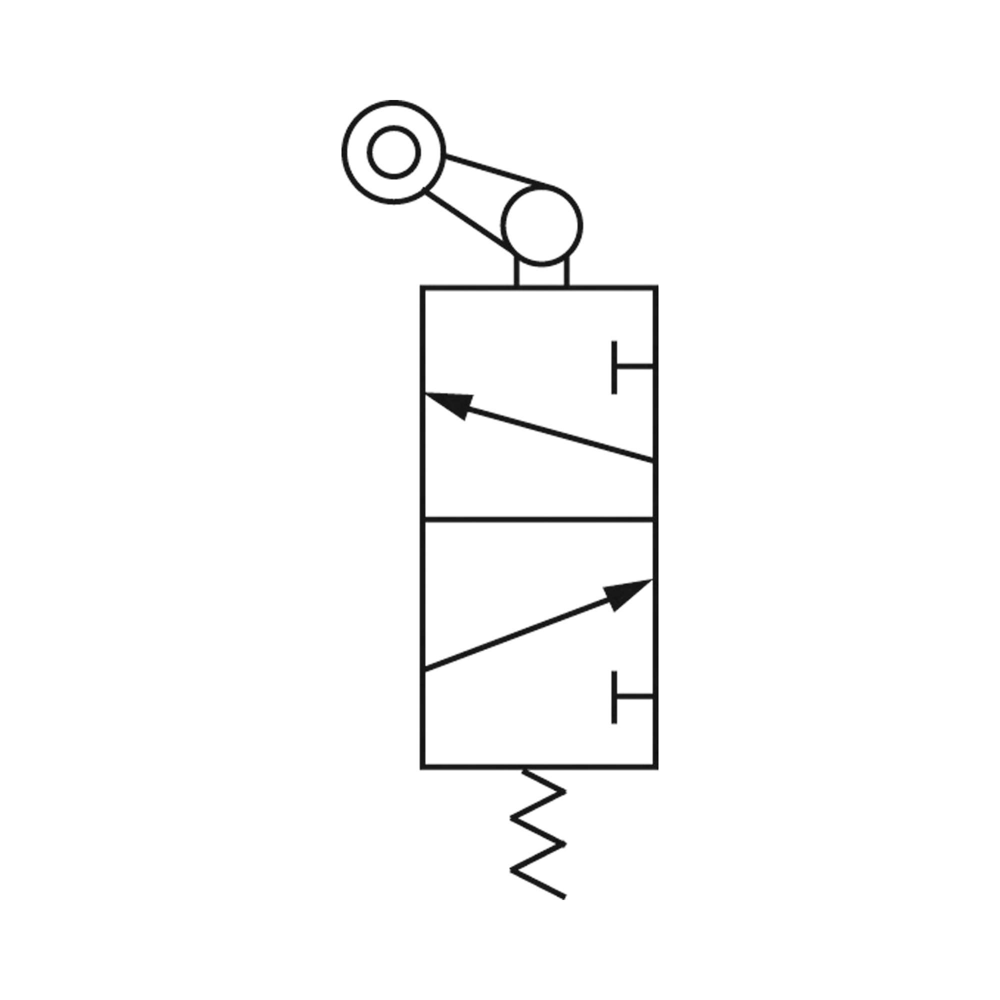 3/2-way valve, Mechanically »M3« Roller lever, Free return, G 1/4 - Riegler 115961