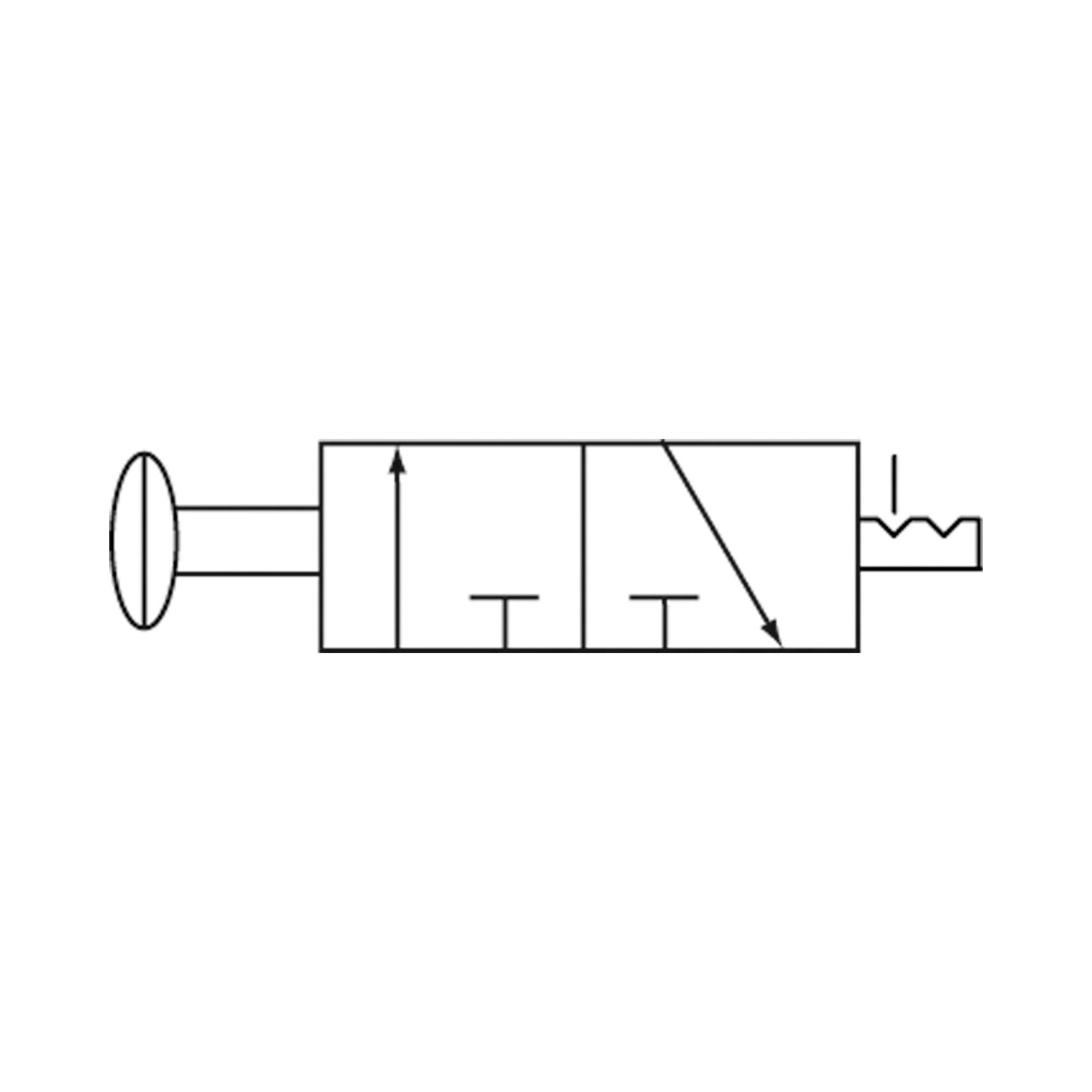 3/2-Wegeventil, Druckknopfbetätigung, »3L«, G 3/8 - Riegler 115976