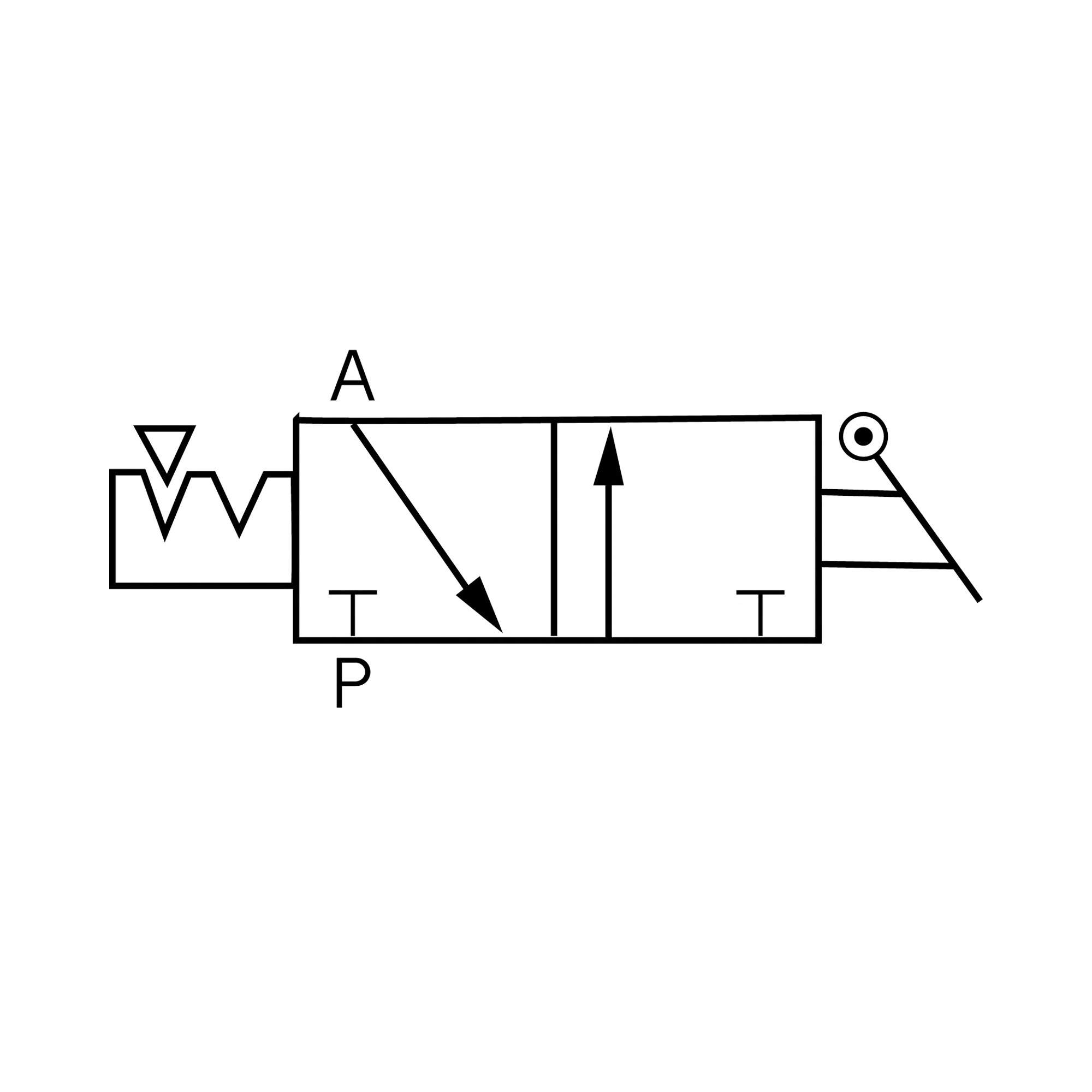 3/2-way valve »Blue Series«, R 1/8 o., R 1/8 o., thread coating - Riegler 110104