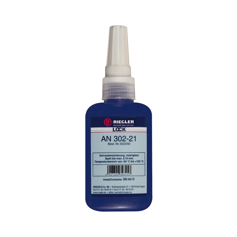 Riegler 114551.Lock AN 302-21, Anaerobic glue, Low strength, 50 ml