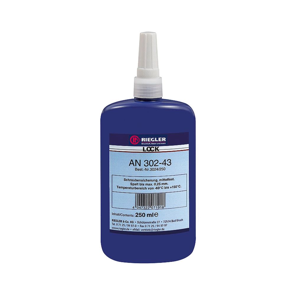 Riegler 114553.Lock AN 302-43, Anaerobic glue, Medium tight, 10 ml