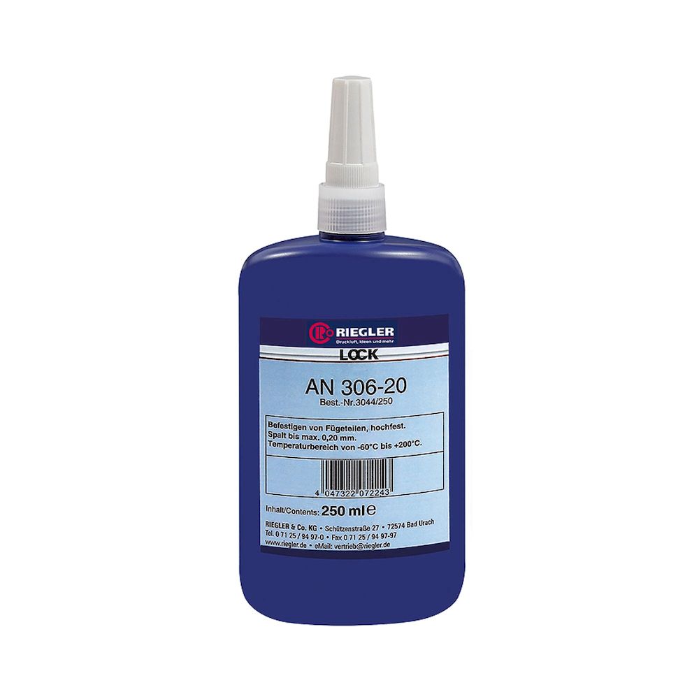 Riegler 114564.Lock AN 306-20, Anaerobic glue, High strength, 250 ml