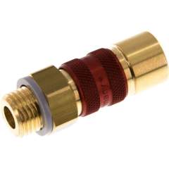 Kupplungsdose (NW5) G 1/4"(AG), rot, Achteck SW10