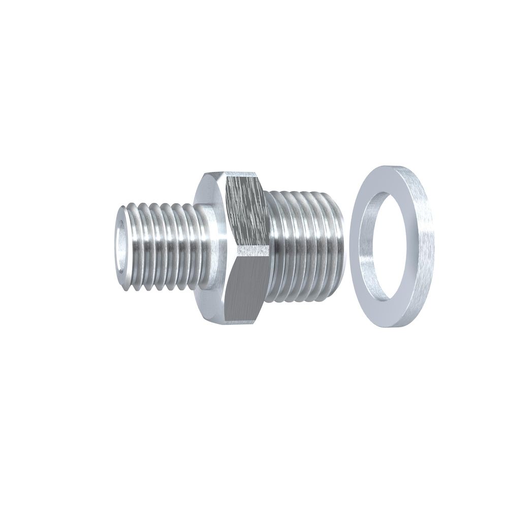 Riegler 108466.Connection nipple for flat suction cup round PFG, G1/4 ET, Ø60-80