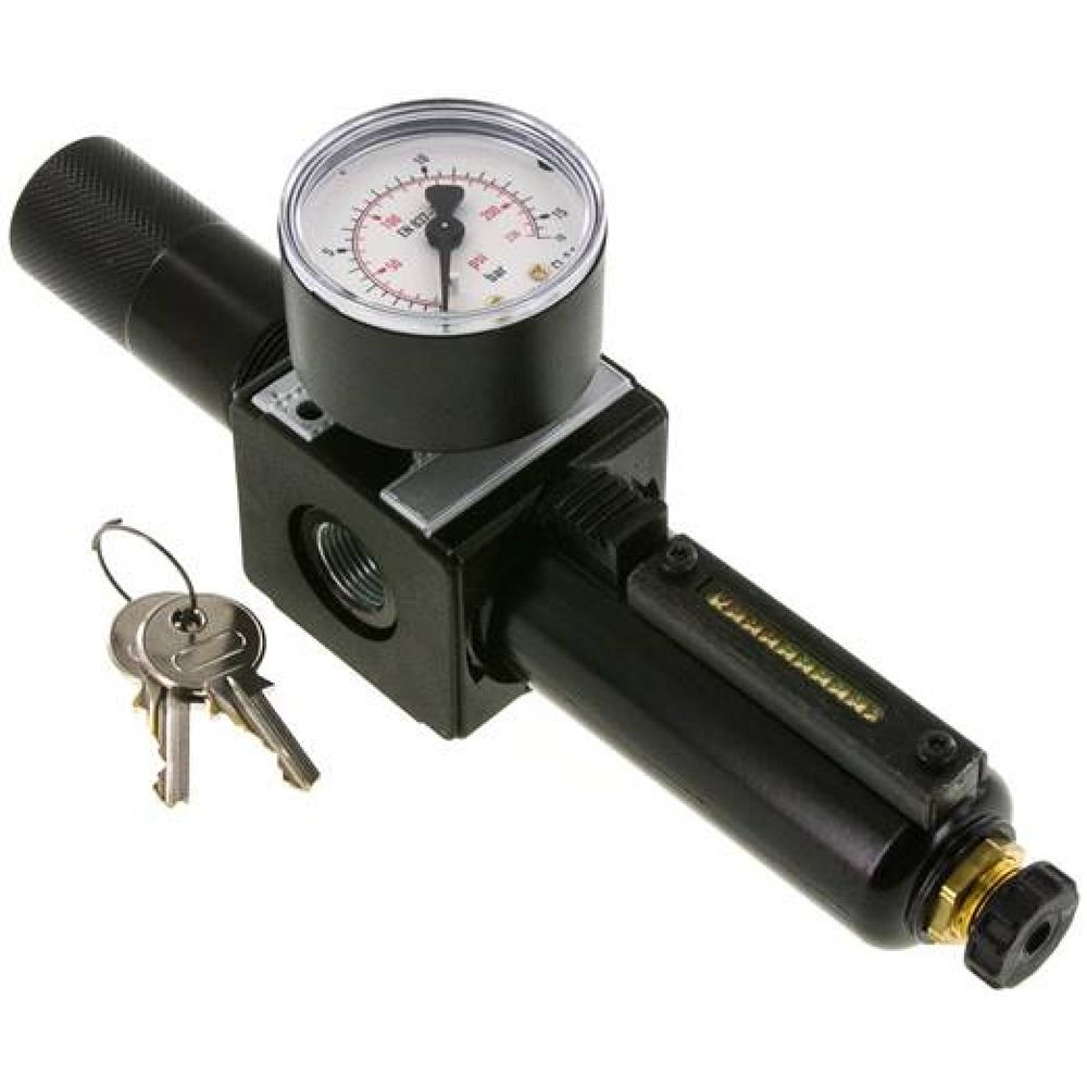 FR 38 K M Multifix Filterregler, abschließbar, G 3/8", 0,5-10bar, Baureihe 1