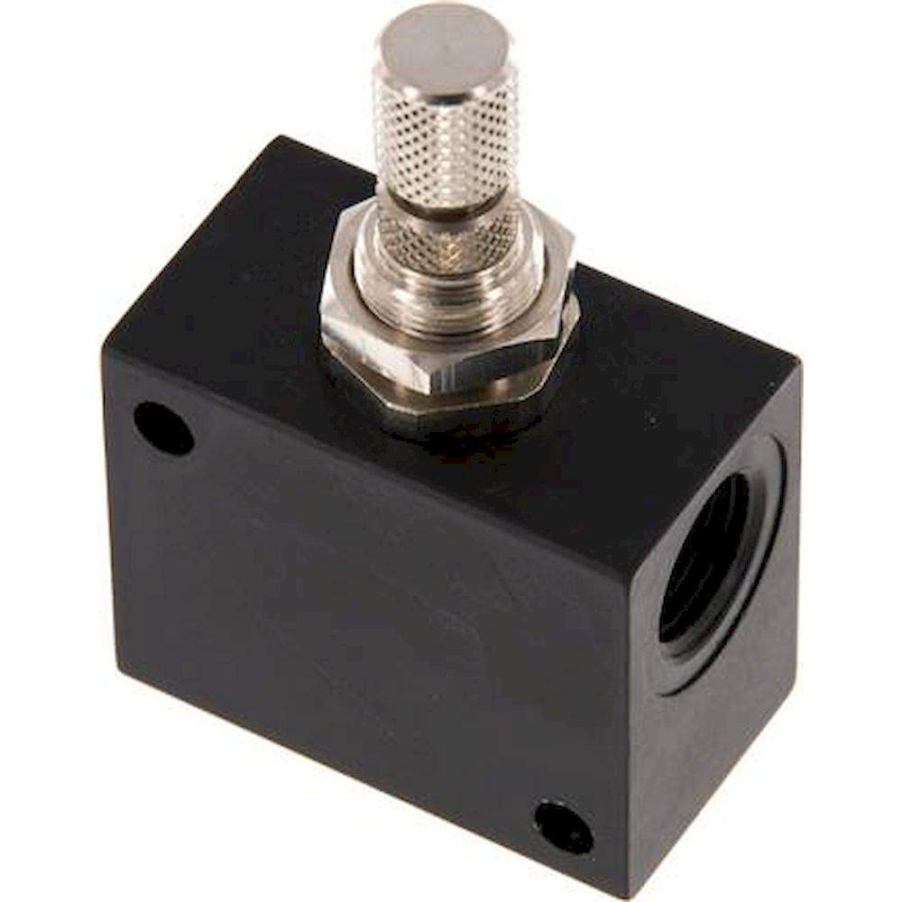 DRVE-14. Block Flow control silencer, G 1/4"