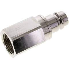 Kupplungsstecker (NW19) G 1"(IG), Messing vernickelt