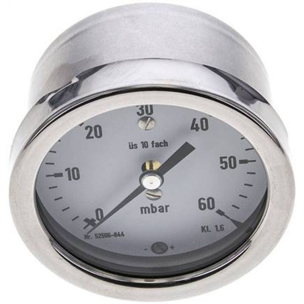 MW 6063 MB10CR Manometer waagerecht 63mm, 0-60 mbar, G 1/4"