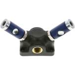 Wanddose mit G 1/2" (IG) und 2 Sicherheits-Druckknopfkupplungsdosen NW7,2